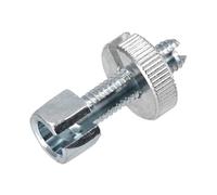 Vite di regolazione breve con dado zigrinato - M6 x 22 - scanalato - f. manubrio rubinetti ( - Guaina) - Lunghezza totale 30 mm