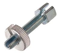 Vite di regolazione lungo con spacco - Dado zigrinato M6 x 30 - Rubinetteria - F. manubrio ( - Guaina) - lunghezza totale 40 mm