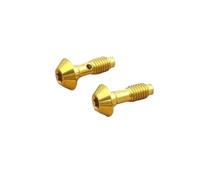 Vite di scarico for disco idraulico for bicicletta in lega, clip for freno, riempimento olio, bulloni di spurgo, accessori for bici(Gold)