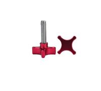 Vite di serraggio della manopola in acciaio inossidabile 304 | M6 M8 Filettatura In Lega Di Alluminio Star Plum Bachelite Stringere A Mano La Vite A Testa Zigrinata(Red,1PCS_M8X35MM)