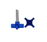 Vite di serraggio della manopola in acciaio inossidabile 304 | M6 M8 Filettatura In Lega Di Alluminio Star Plum Bachelite Stringere A Mano La Vite A Testa Zigrinata(Dark blue,5PCS_M6X12MM)