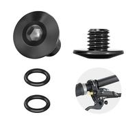 Vite di spurgo per Shimano - Vite di spurgo bicicletta con O-ring, vite tappo olio per corpo bicicletta diviso, leghe di titanio TC4, viti compatibili con Shimano XT SLX Zee Deore LX (M5 x 10 mm)