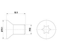 Vite disco freno Torx interno TPM0010 TEXTAR per LAND ROVER MINI