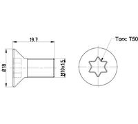 Vite disco freno Torx interno TPM0016 TEXTAR per FORD MONDEO IV Turnier