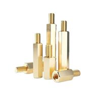 Vite distanziatrice esagonale in ottone maschio femmina for rack di schede M2 M2,5 M3 M4 M5, filettato esagonale for colonna PCB, distanziatore for scheda madre(M2.5 (Thread 6mm),40mm (10pcs))