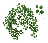 Vite Eucalipto Artificiale 180cm Realistica 4 Foglie Gelo Bianco Primavera Verde