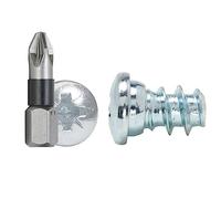 Vite europea ASSY | CS in acciaio zincato | AW 20 | testa tonda - testa bombata - Panhead 9,0 mm | 14 mm di lunghezza | filettatura completa | Tipo B | 250 pezzi | con punta abbinata