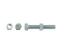 Vite ferro testa esagonale zinc.+ dado mm 5x20+m5, 80 pezzi Acciaio zincato