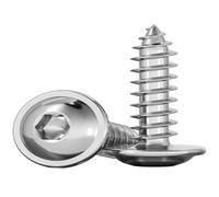 Vite for rubinetto esagonale a testa tonda in acciaio inossidabile 304 con vite for legno a ombrello a fungo con colletto(20mm,M3 (100Pcs))
