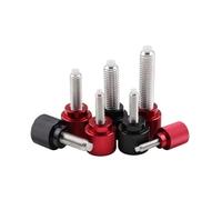 Vite in acciaio inox, viti zigrinate, 1 vite a testa zigrinata in alluminio M8 M10, testa zigrinata in lega di alluminio + filettatura in acciaio inox con adesivo tampone POM, bullone a mano