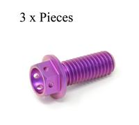 Vite In Titanio M8 X 20 1.25 Esagono Forato Con Filo Di Sicurezza Pacchi Viola