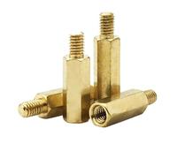Vite M2 M2.5 M3 M4 M5 M6 esagonale in ottone, perno in ottone a testa singola(50mm,M6 (2pcs))