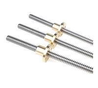 Vite madre a stelo filettato, vite madre T8 in acciaio inox + dado in rame, lunghezza 500 mm, 1 mm, 2, 4, 8, 10, 12, 14 mm, per accessori motore passo-passo stampante 3D, 1 pezzo (piombo 14 mm)