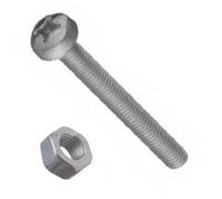 VITE METALLO TC 5x50 ZN C/DADO (Conf 10 da pezzi 4)