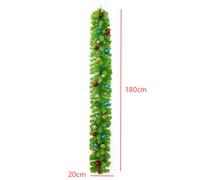 Vite Natalizia PVC Verde 180cm Decorazione per Scrivania Festiva ed Espositore C
