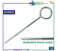 Vite Occhiellata In Acciaio Zincato Per Ponteggi e Impalcature Nobex Ø12x240 mm