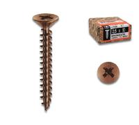 MUSTAD VITI PER LEGNO TRUCIOLARE BRONZATA PANELVIT CROCE PZ TESTA SVASATA PIANA