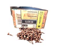 Vite per Legno a Croce Testa Piana Ferro Bronz mm.3,5x16 Pz.1000 MUSTAD PANELVIT