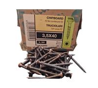 Vite per Legno a Croce Testa Piana Ferro Bronzo mm.3,5x40 Pz.500 MUSTAD PANELVIT