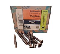 Vite per Legno a Croce Testa Piana Ferro Bronzo mm. 5x60 Pz.200 MUSTAD PANELVIT