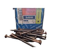 Vite per Legno a Croce Testa Piana Ferro Bronzo mm. 5x80 Pz. 200 MUSTAD PANELVIT