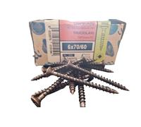 Vite per Legno a Croce Testa Piana Ferro Bronzo mm. 6x70 Pz. 200 MUSTAD PANELVIT