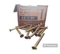Vite per Legno a Croce Testa Piana Ferro Giallo mm.4,5x60 Pz.200 MUSTAD PANELVIT