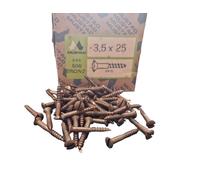 Vite per Legno a Spacco Ferro Bronz Testa Goccia di Sego mm.3,5x25 Pz.500 MUSTAD