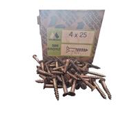 Vite per Legno a Spacco Italiano Ferro Bronzato mm. 4x25 Pz. 500 MUSTAD