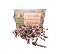 Vite per Legno a Spacco Italiano Ferro Bronzo Testa TGS mm. 3,5x20 Pz.500 MUSTAD