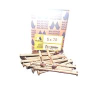 Vite per Legno a Spacco Italiano Ferro Cromo Testa T.G.S. mm. 5x70 Pz.100 MUSTAD