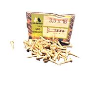 Vite per Legno a Spacco Italiano Ferro Ottonato mm. 3.5x16 Pz. 500 MUSTAD
