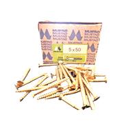 Vite per Legno a Spacco Italiano Ferro Ottonato mm. 5x50 Pz. 200 MUSTAD