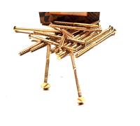 Vite per Legno a Spacco Italiano Testa Piana in OTTONE mm. 5x60 Pz. 100 MUSTAD