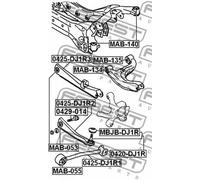 Vite regolazione angolo ruote 0429-014 FEBEST per MITSUBISHI ECLIPSE IV