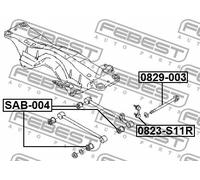 Vite regolazione angolo ruote 0829-003 FEBEST per SUBARU LEGACY I IMPREZA Coupé