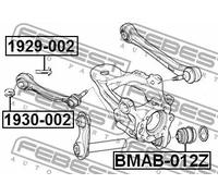 Vite regolazione angolo ruote 1929-002 FEBEST per BMW X5 X6