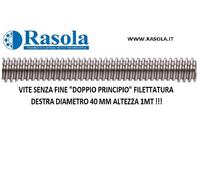 VITE SENZA FINE "DOPPIO PRINCIPIO" FILETTATURA DX DIAMETRO 40MM ALTEZZA 1MT