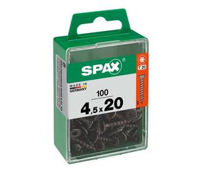 Vite Spax testa multipla svasata t-star plus t20 zincatura nera m 100 pz Nero