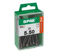 Vite Spax testa multipla svasata t-star plus t20 zincatura nera m 25 pz Nero
