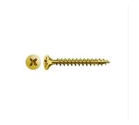 Spax, 0/1030/021/4,5/35/ /01, Vite universale, 4,5 x 35 mm, 500 pezzi, testa svasata, Croce recesso Z, 4Tagliare, filettatura totale, zinco giallo passivato A2L - 1081020450355