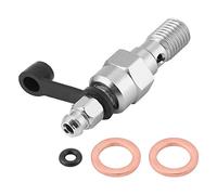 vite spurgo m10x1 25 + Vite di spurgo Terisass M10 1.25mm Vite di spurgo cilindro maestro freno freno moto Bullone universale con alette in alluminio con rondelle 2 pezzi e kit O-ring(Argento)