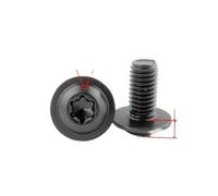 Vite testa della rondella torx nera in acciaio inossidabile m4 m5 m6 m8 304 compatibile con le parti motociclistiche di motociclisti in plastica per moto a cicogne ATV a moto moto(X 12mm)