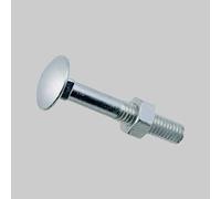 VITE TESTA TONDA QUADRO SOTTOTESTA E DADO M6x60 Bulloneria Acciaio (Pz.200)