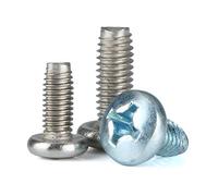 Vite triangolare a dente, vite autobloccante a testa triangolare a croce tonda, dente triangolare autofilettante M4 M5 M6 [20 pz]-Acciaio inossidabile 304 M6 * 10 [10 pezzi]