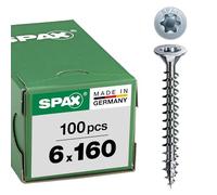 Vite universale, 6 x 160 mm, 100 pezzi, filettatura completa, testa svasata, T-STAR plus T30, WIROX - 1191010601605
