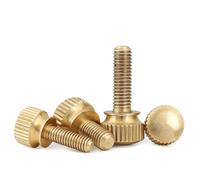 Vite, vite a testa zigrinata, 5 pezzi Bullone zigrinato in ottone M3 M4 M5 M6 Viti zigrinate a serraggio manuale Bulloni zigrinati rame torsione for telaio del computer Vite testa zigrinata(10mm,M4)