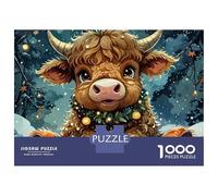 Vitello 1000 pezzo istruzionali Giochi Sfida alta difficoltà creatività e Regalo bello Puzzle per la casa decorazione per Donne Uomini regali 38x26cm/1000 pezzi