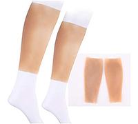 Vitello finto in silicone - realistico gamba di vitello - manicotto in silicone per gamba a forma di O e polpaccio a spirale, ortesi, cicatrici, tatuaggio voglia, oscuramento, 1 pezzo