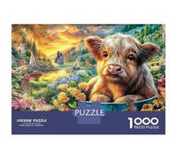 Vitello nel cesto 1000 Pezzi Viste mozzafiato Puzzle Cartone Resistente Per Famiglia, Difficile Ma Soddisfacente, Regalo Natale Decorazione Murale 38x26cm/1000pcs